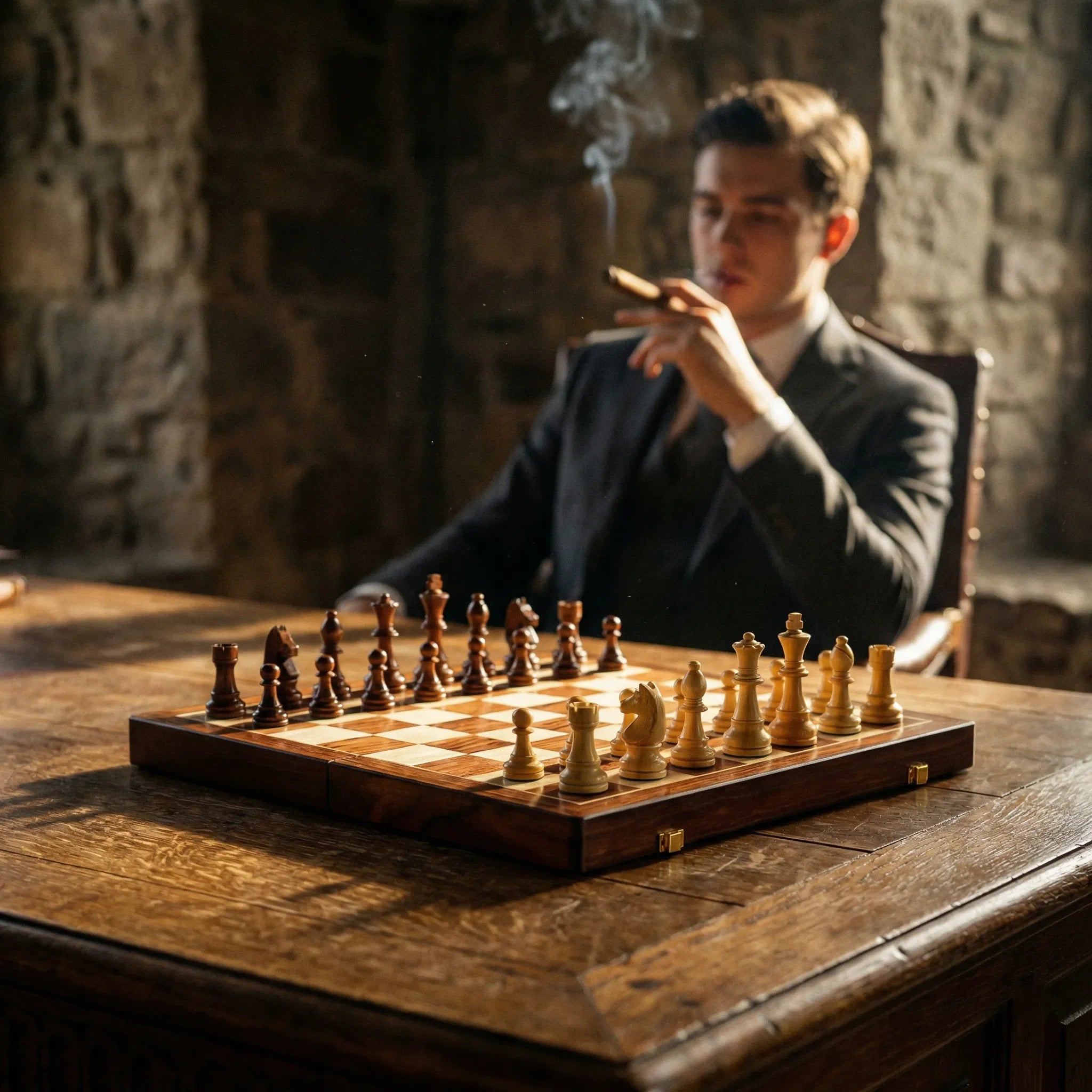 Elegant Wooden Chess Set | Portable & Foldable Design
