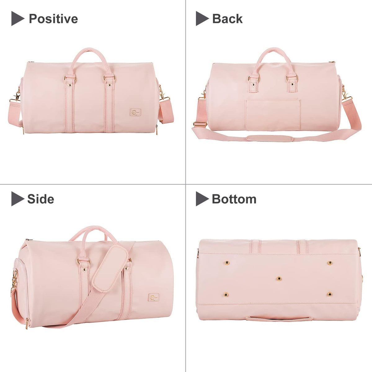 Weekender Suit Duffel and Carry-On Bag – Convertible PU Leather