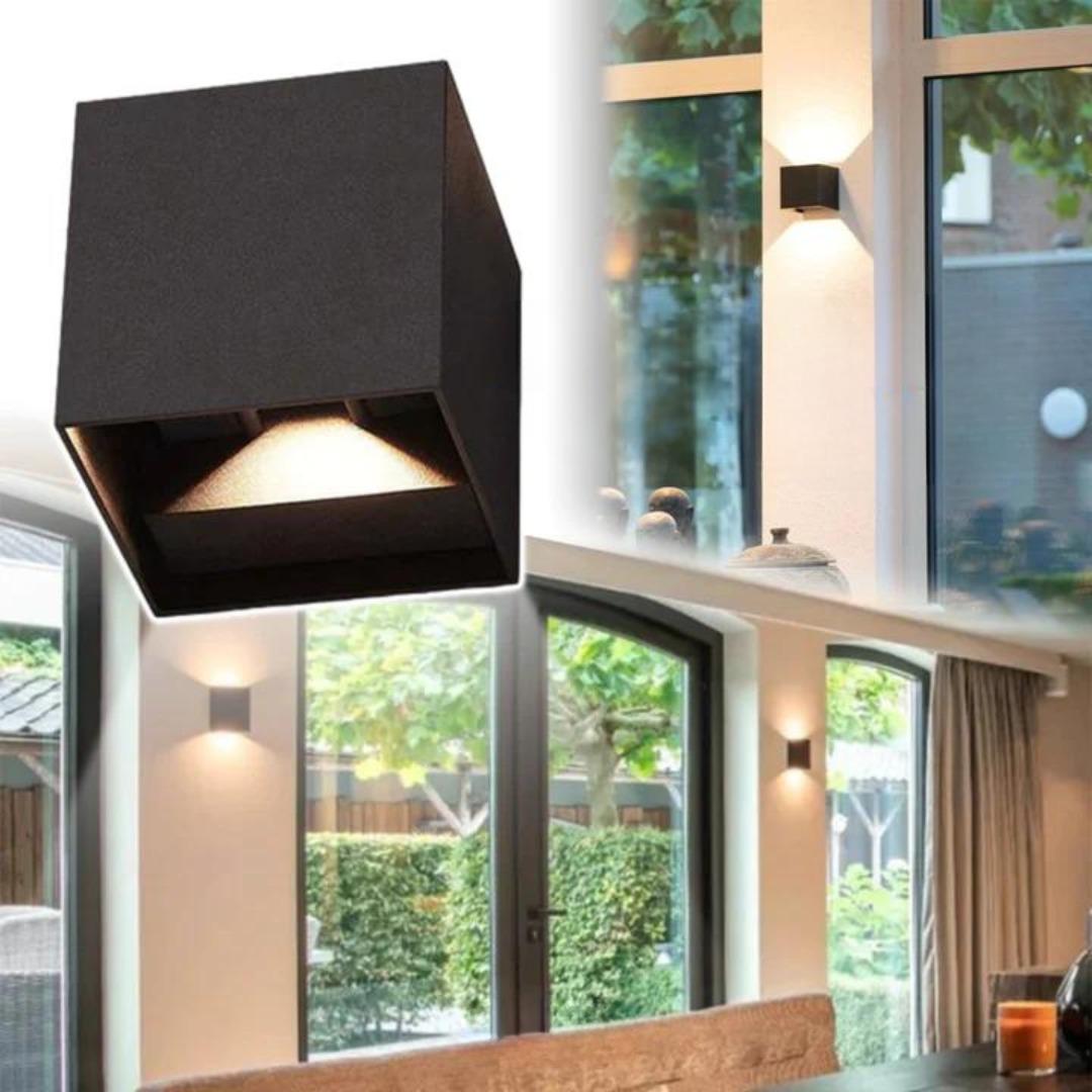 Battery-Powered Cube Wall Light with Motion Detection and Wireless Design
