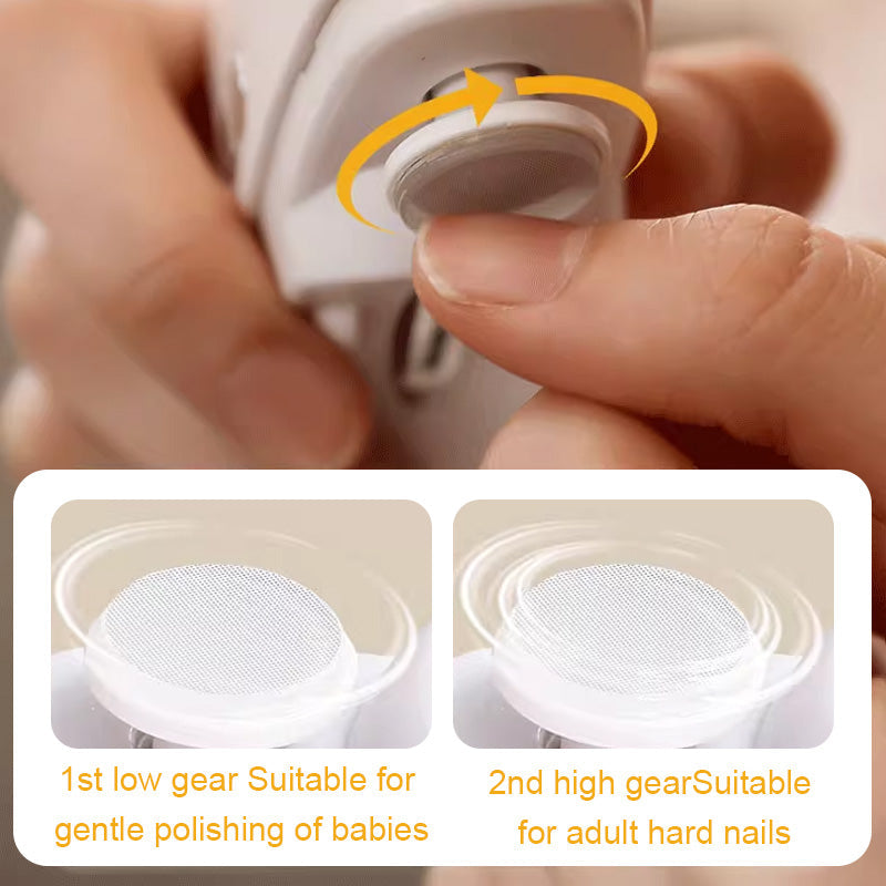LED Light Electric Nail Trimmer with Dual Speed Options