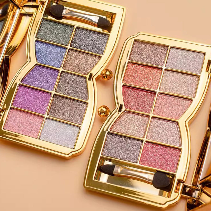 10-Color Sparkly Eyeshadow Palette for Makeup Enthusiasts