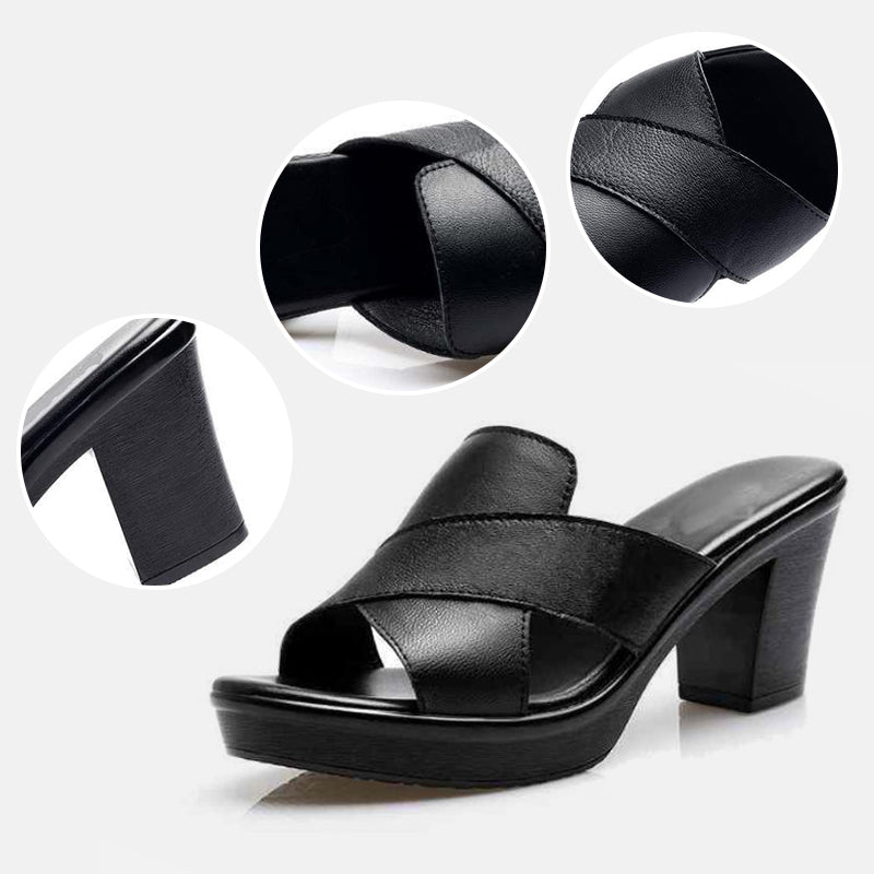 Block Heel Sandals on a Platform