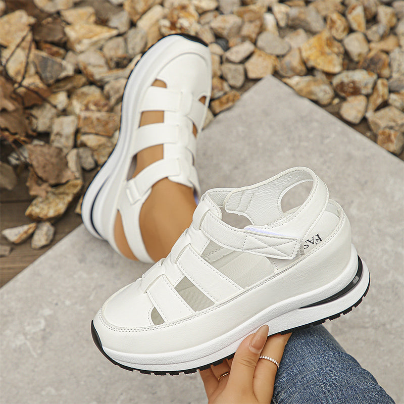 Adjustable Closed Sandals with Air-Cushioned Non-Slip Sole