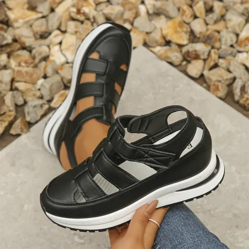 Adjustable Closed Sandals with Air-Cushioned Non-Slip Sole