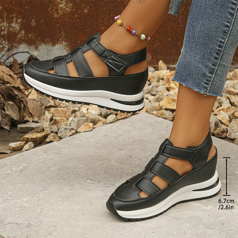 Velcro Closure Platform Sandal Sneakers