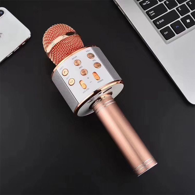 Bluetooth Karaoke Microphone with Built-in Speaker