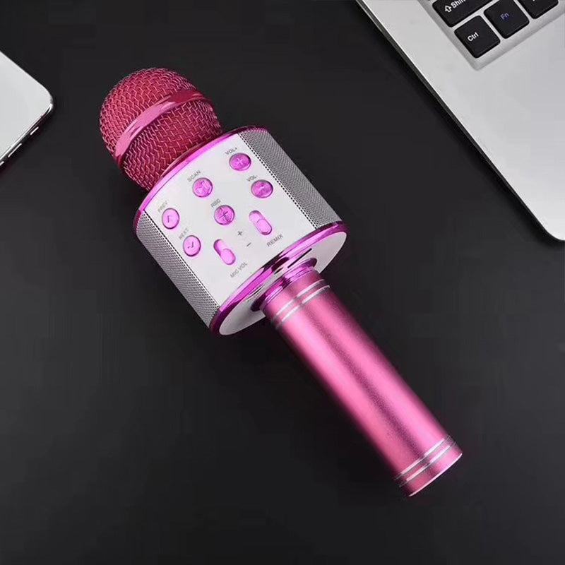Bluetooth Karaoke Microphone with Built-in Speaker