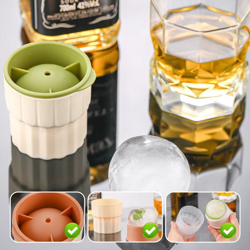 Round Silicone Ice Sphere Mold 6 cm – Perfect for Whiskey and Cocktails