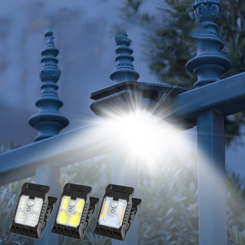 Motion Sensor Solar Clip Light with USB-C Charging