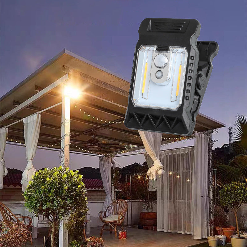 Motion Sensor Solar Clip Light with USB-C Charging
