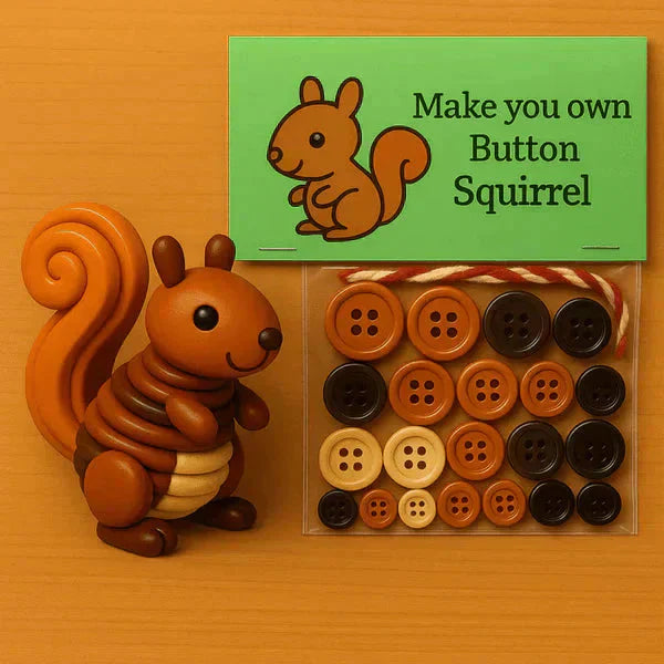 Animal Figures Craft Set with Buttons – Family DIY Decoration