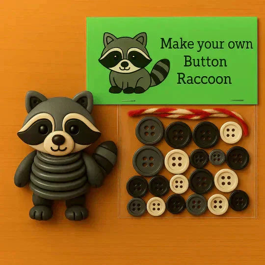 Animal Figures Craft Set with Buttons – Family DIY Decoration