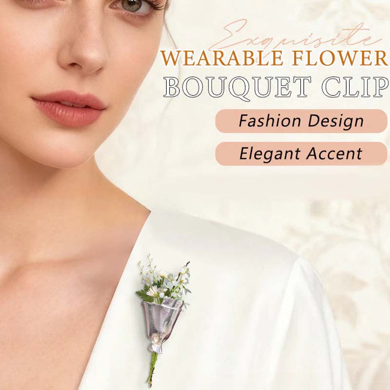 Mini Bouquet Holder Flower Brooch for Fresh Blooms