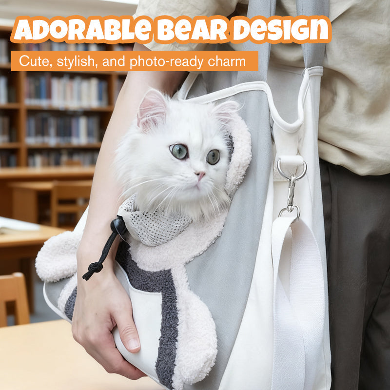 Comfortable and Secure Pet Bag with Bear Graphic