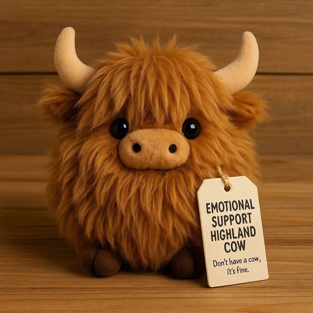 Soft Highland Cow Plush Toy – Comfort Companion