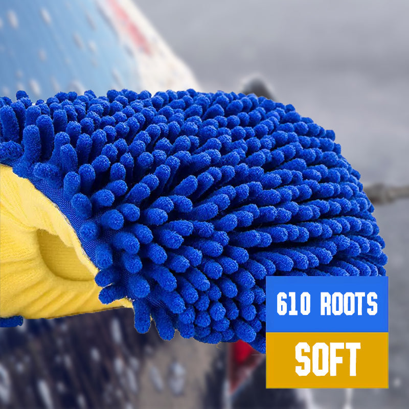 Aluminum Telescoping Car Wash Mop with Microfiber Cleaning Brush