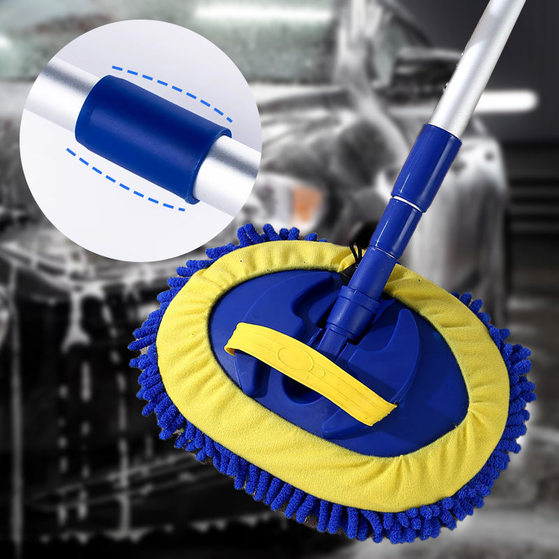 Aluminum Telescoping Car Wash Mop with Microfiber Cleaning Brush