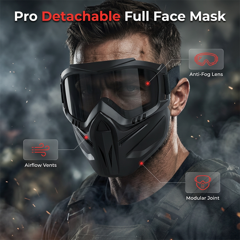 Face Shield for Welding with Removable Goggles and Air Vents