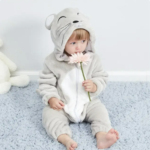 Cozy Critter Fleece Jumpsuit for Infants
