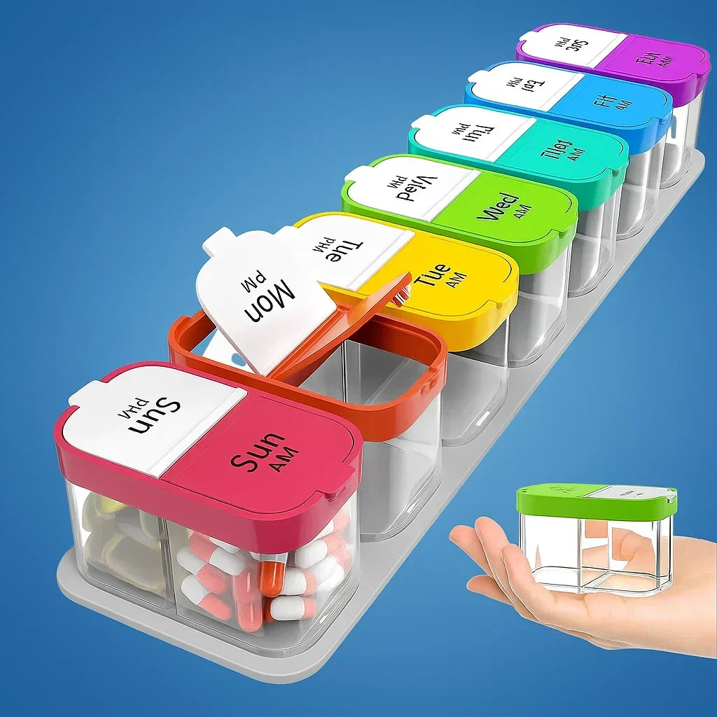 Large 7-Day Medication Organizer – Moisture-Proof Case for Seniors