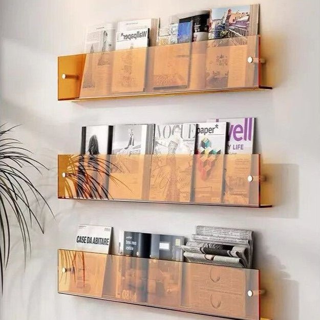Magazine Holder Wall Shelf in Acrylic Material