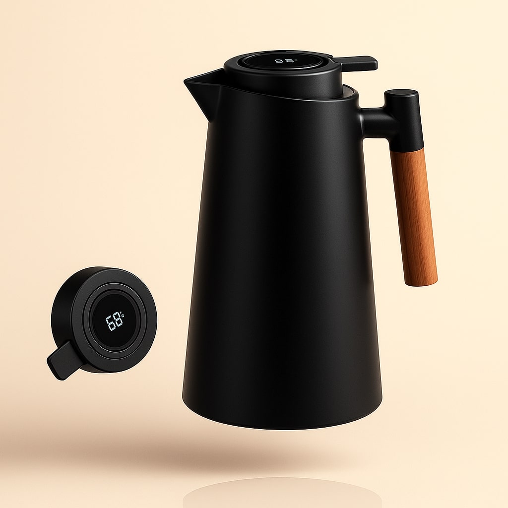 1L Insulated Flask with Digital Temperature Monitor