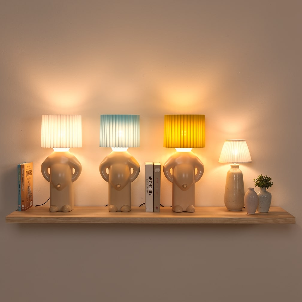 Charming LED Table Lamp | Playful Nightstand Illumination