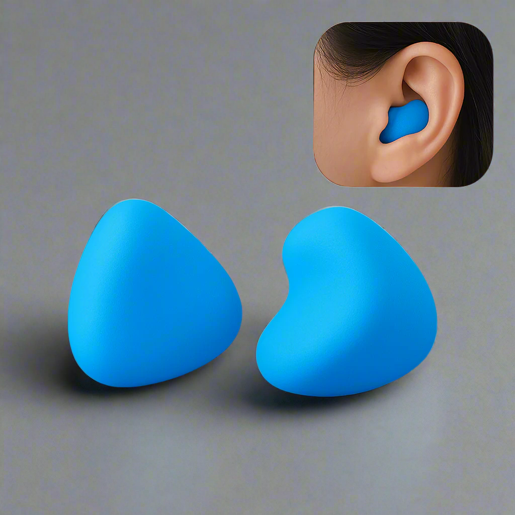 Reusable Hypoallergenic Silicone Earplugs for Sleeping, Travel, Study