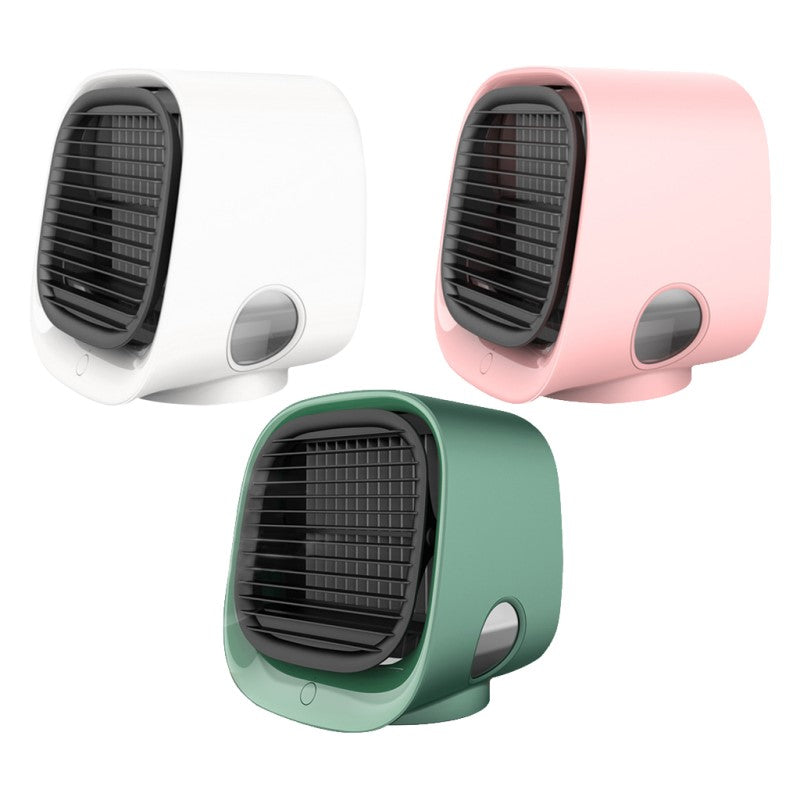 Compact USB Desk Fan with Humidifier – Mini Personal Air Cooler