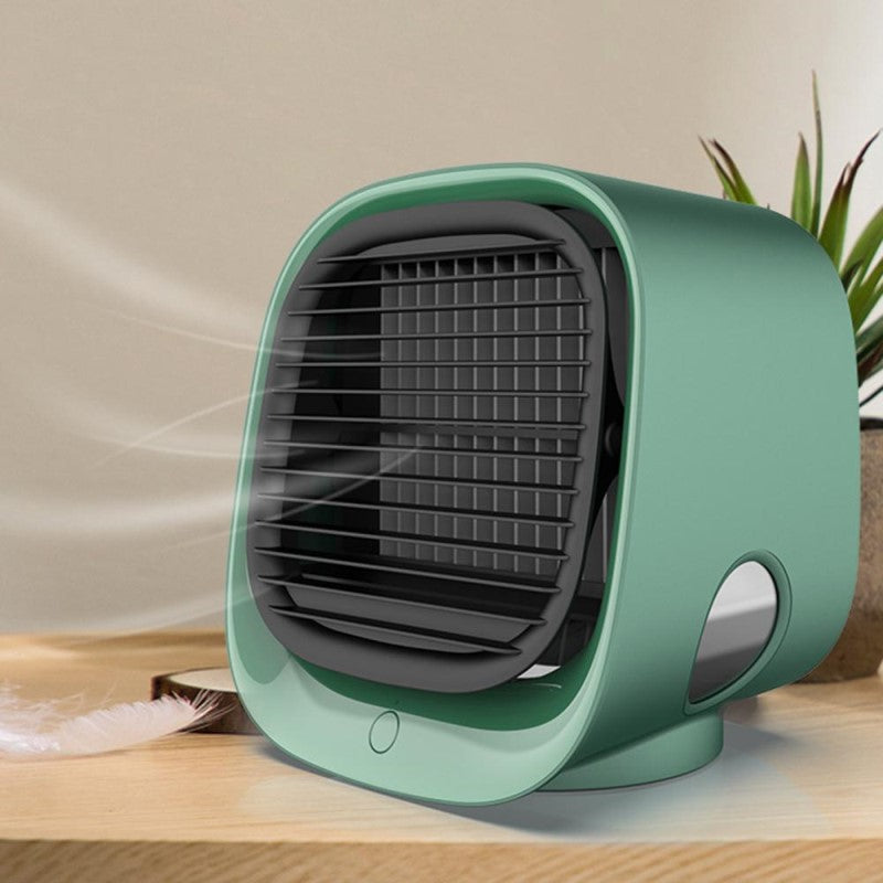 Compact USB Desk Fan with Humidifier – Mini Personal Air Cooler