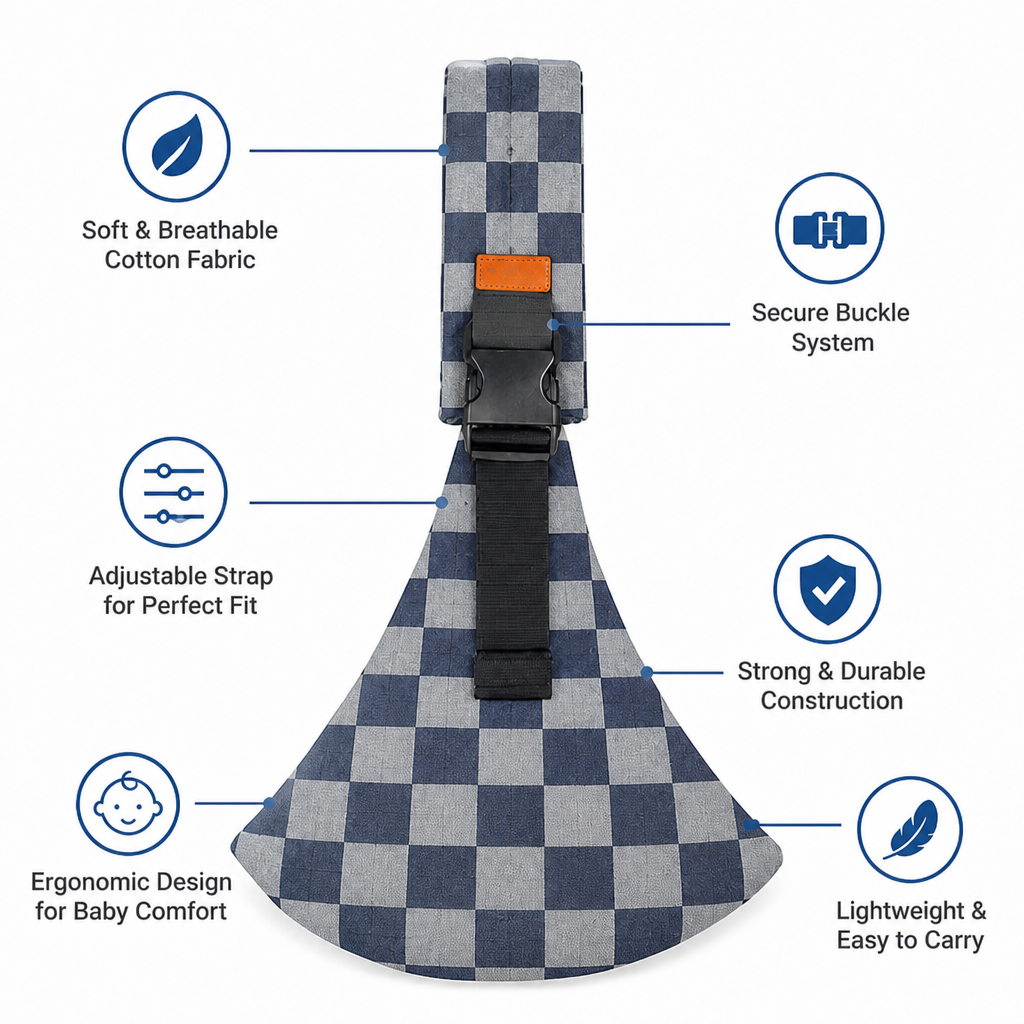 NurturaNest™ BabySling — Move Freely While Keeping Your Baby Safe and Snug Every Step of the Way