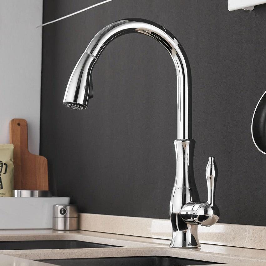 Versatile Pull-Down Kitchen Faucet for Effortless Tasks