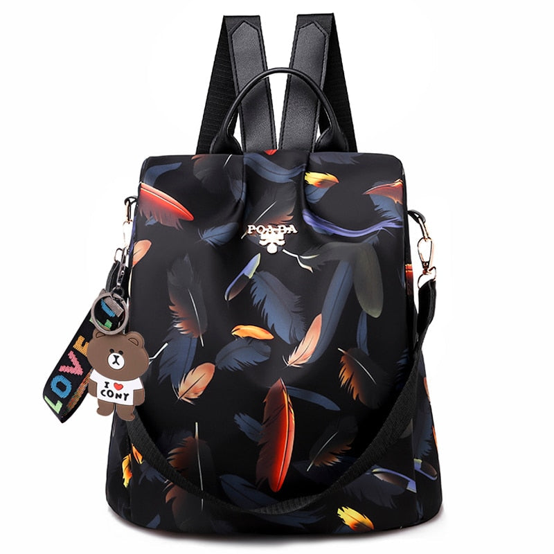 Multi-Pocket Daypack with Hidden Back Access – Water-Resistant Anti-Theft Design