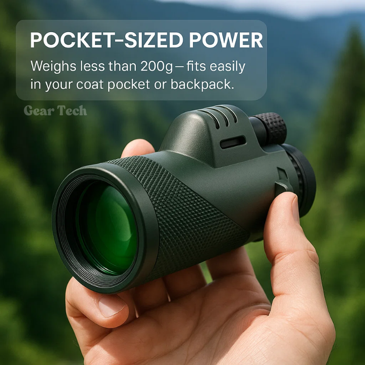Compact 600x Zoom Monocular with HD Lens – Lightweight Scope for Travel, Hiking & Wildlife