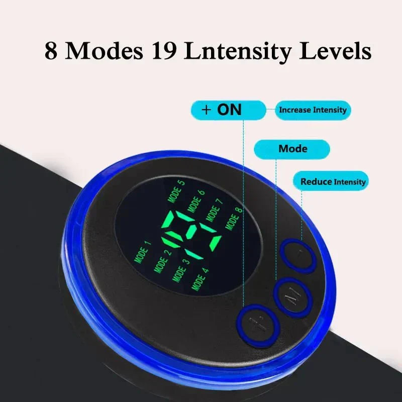 Rechargeable Abdominal Muscle Stimulator Pad – EMS Trainer with 19 Levels