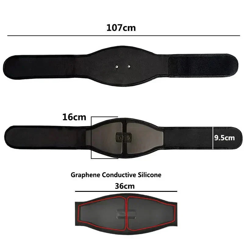 Rechargeable Abdominal Muscle Stimulator Pad – EMS Trainer with 19 Levels