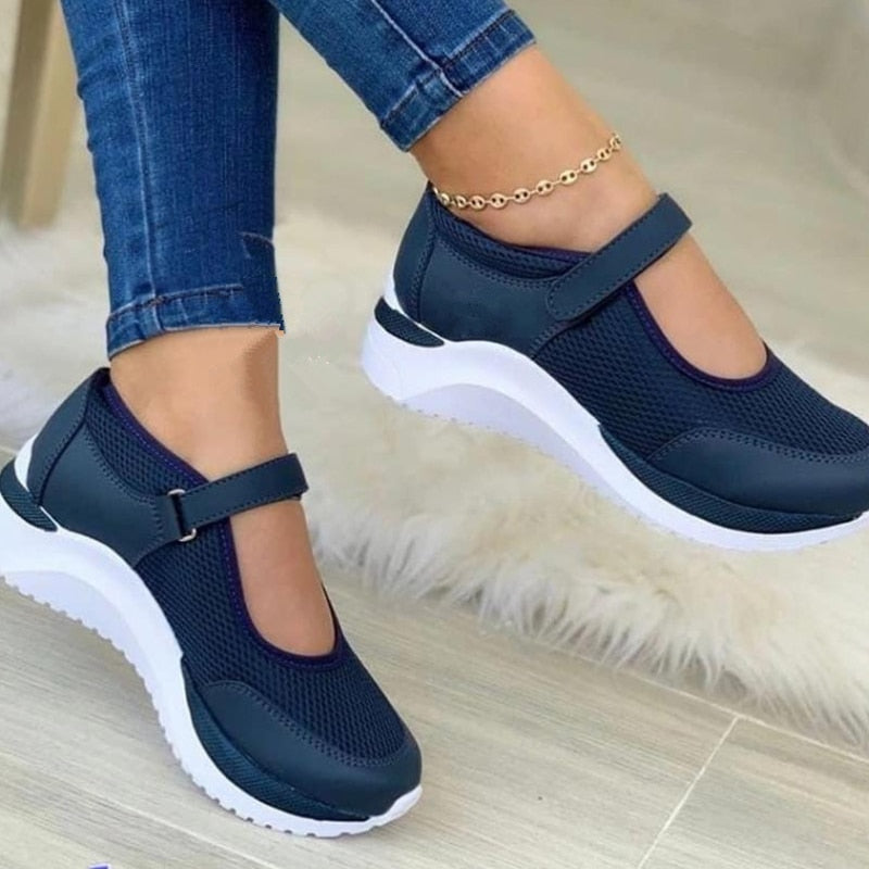 Women's Comfortable Orthopedic Sneakers – Arch Support Trainers with Spacious Fit