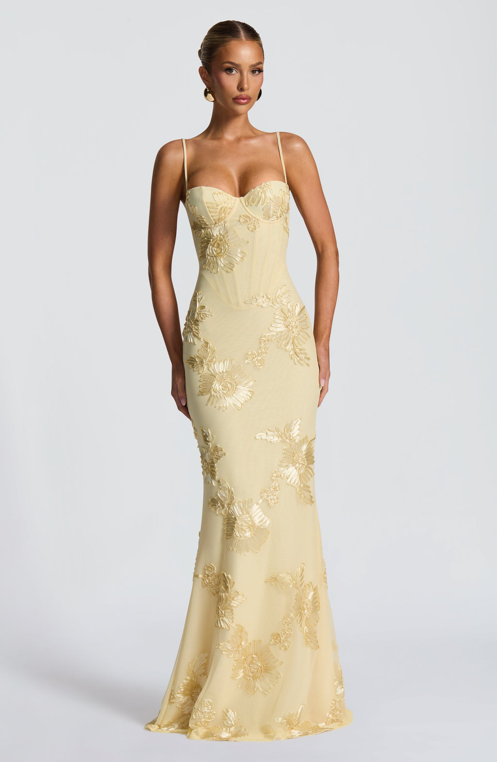 Floral Maxi Dress for Women – Corset Style for Weddings and Garden Events