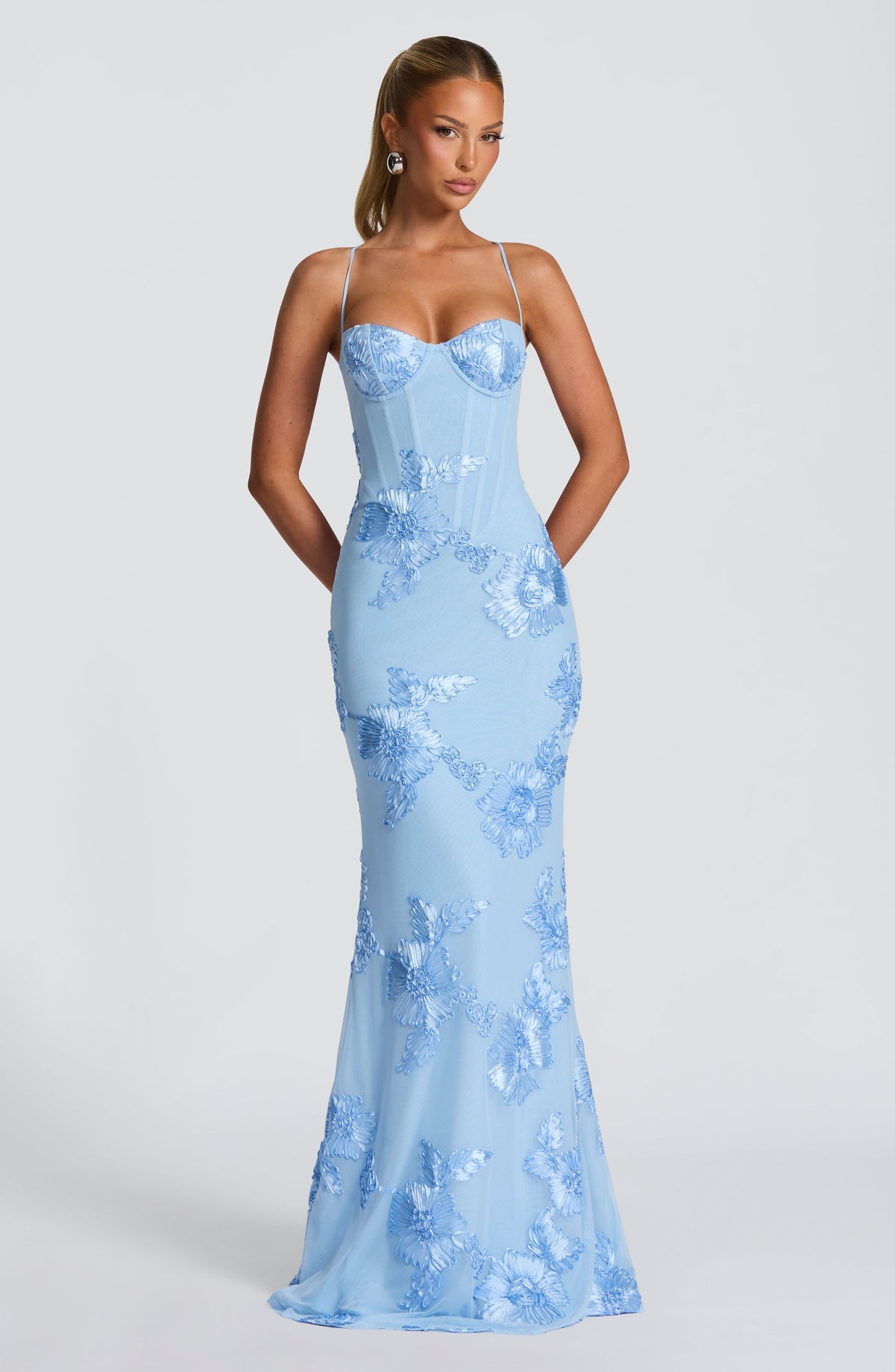 Floral Maxi Dress for Women – Corset Style for Weddings and Garden Events