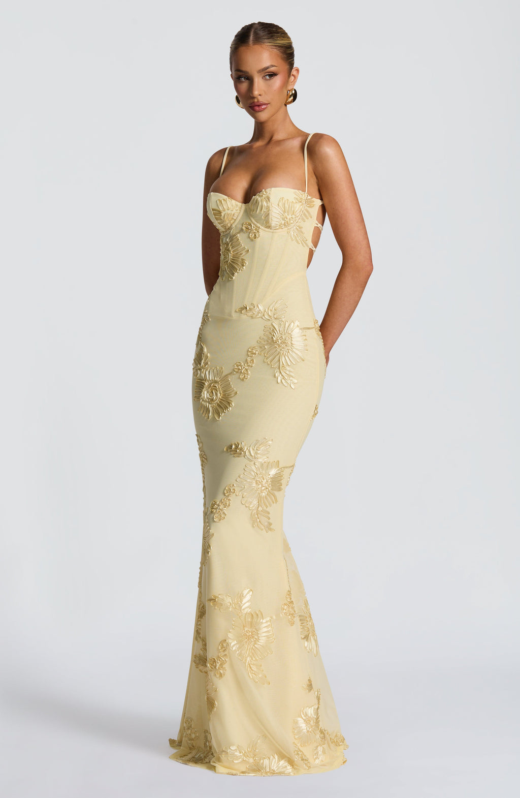 Floral Maxi Dress for Women – Corset Style for Weddings and Garden Events