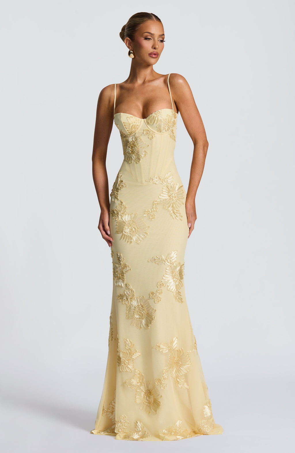 Floral Maxi Dress for Women – Corset Style for Weddings and Garden Events