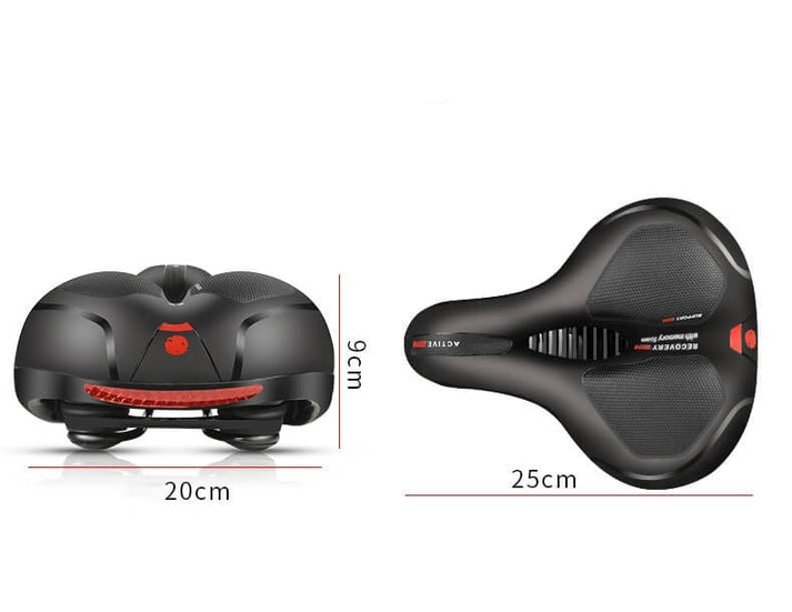 Gel-Padded Bicycle Seat with Shock Absorption Features