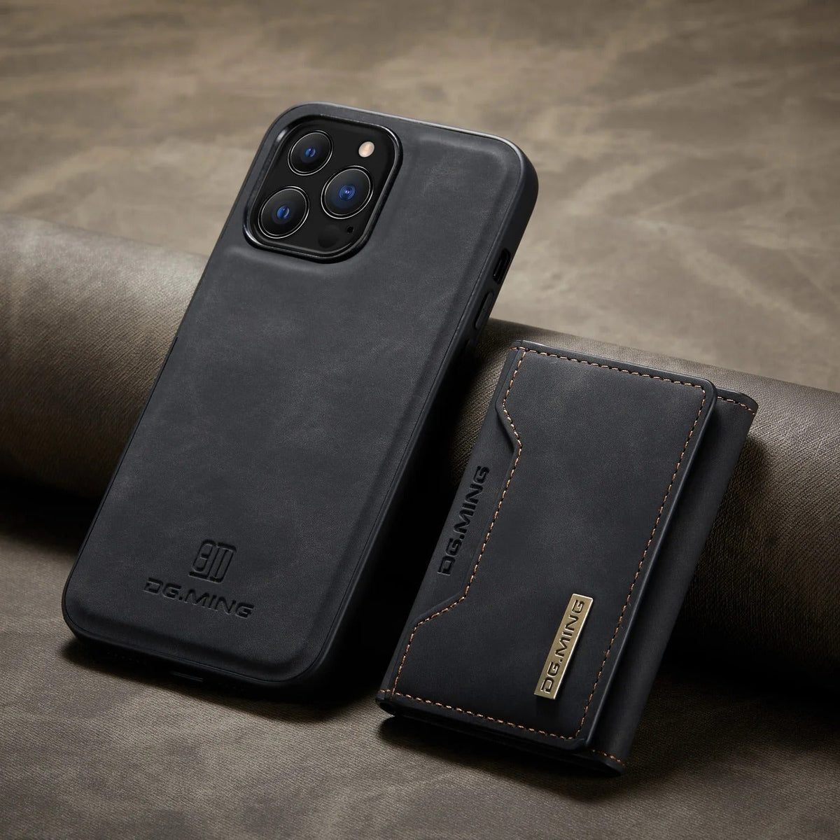 Detachable Leather Phone Case with Wallet and Kickstand for iPhone
