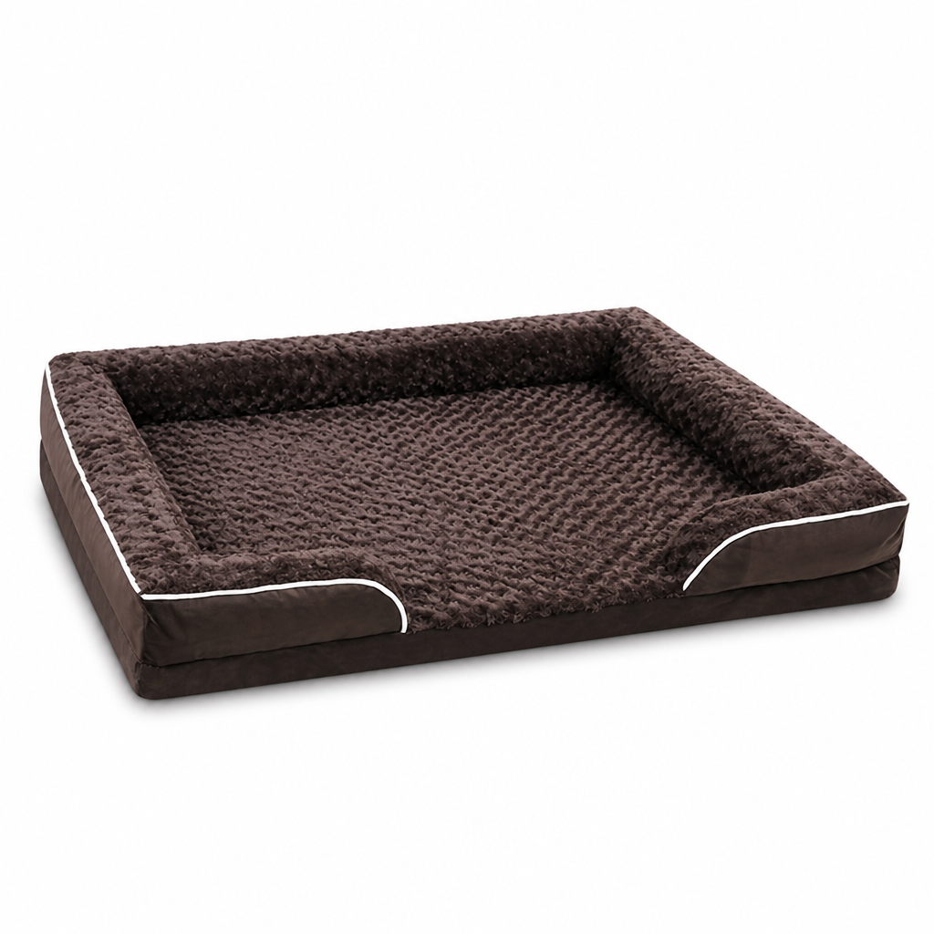 Egg Foam & Non-Slip Pet Bed (Removable Cover)