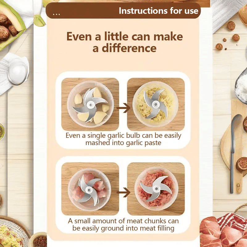 Compact Electric Food Chopper – Easy Meal Preparation Device