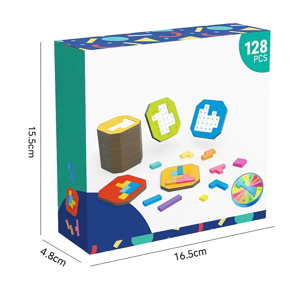 Logic Puzzle Game | 108 Pieces with 20 Task Cards | Brain Teaser