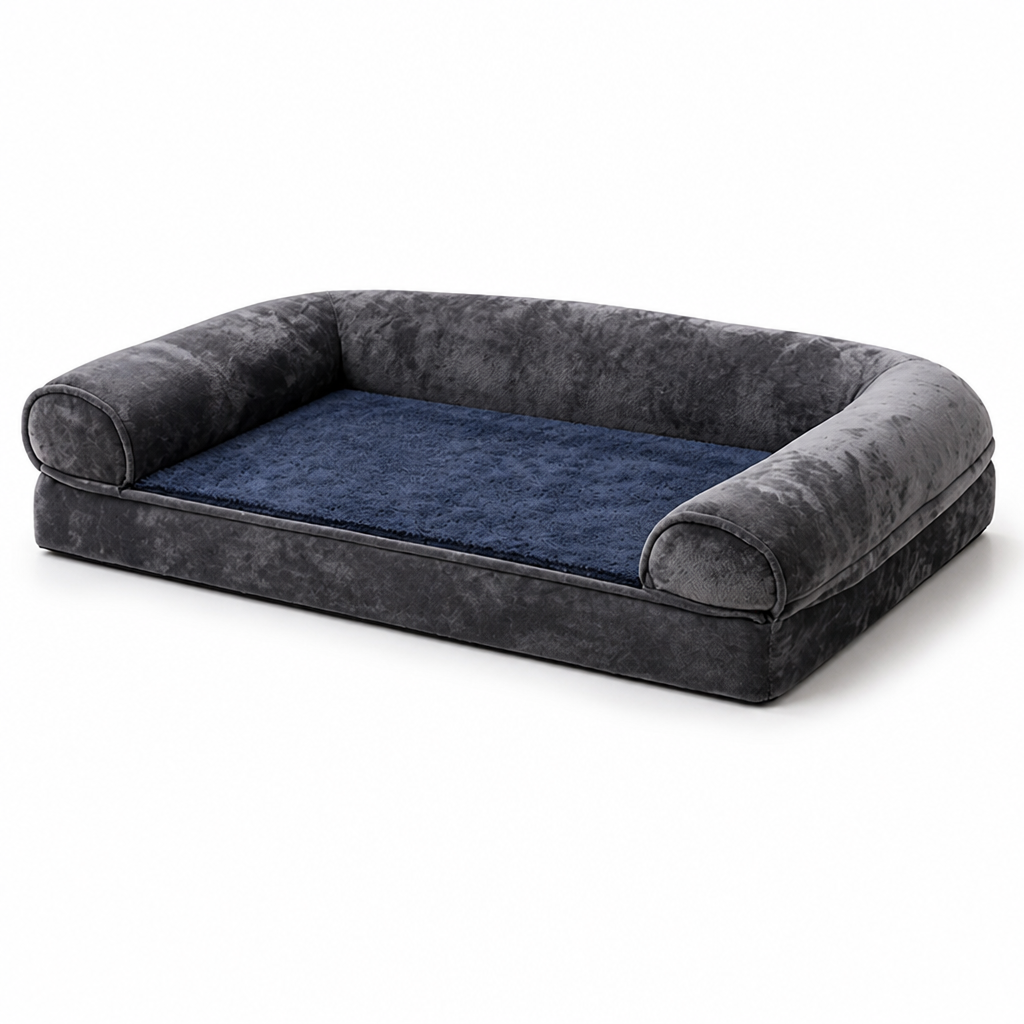 Orthopedic Bolster Dog Bed (Removable Washable Cover)