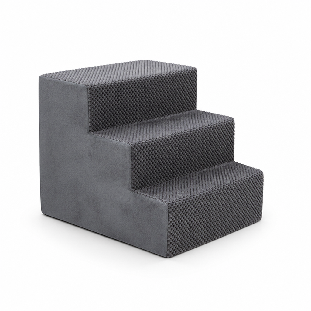 High-Density Memory Foam & Non-Slip Pet Steps (3-5 Steps)