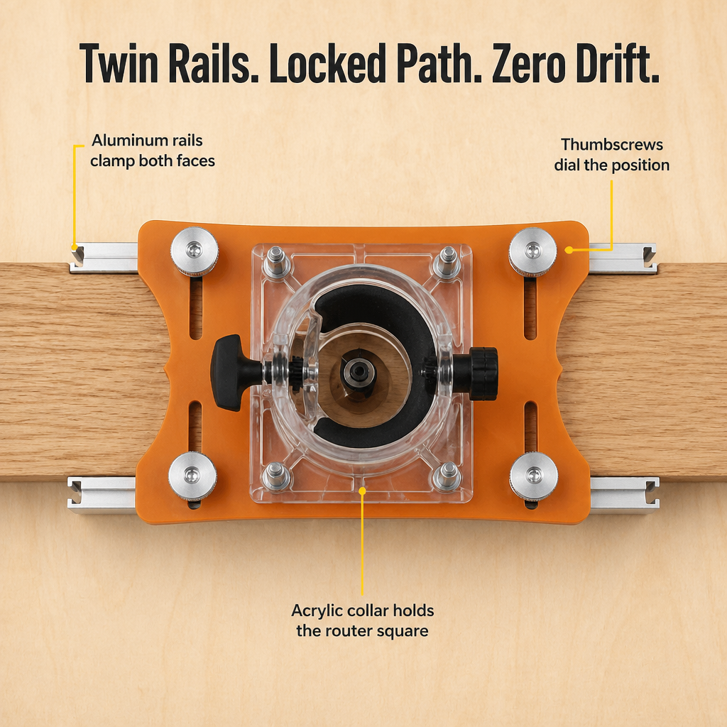 NovaCraft™ — Achieve Clean-Cut Mortises & Slots Without Router Drift