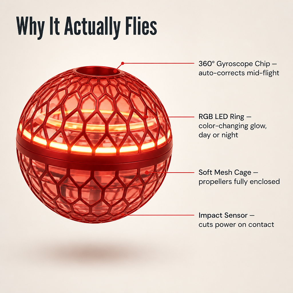 AeroLuxe™ Orb — Throw It, Glide It, Return It Like a Boomerang to Your Hand
